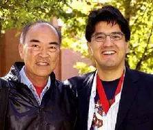 Alex Kuo with former pupil Sherman Alexie