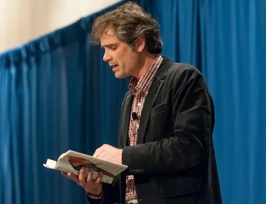 Guggenheim Fellow Bruce Barcott delivered the opening keynote speech this year, boosting both our minds and spirit, to borrow his own words. I also borrowed this pic from Boise State University's site, since the one I took didn't turn out. But since I'm from Idaho originally, I'm hoping they'll forgive me. Go Bruce, and go Broncos!